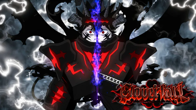 Official CloverFall Devil Union artwork with the game logo
